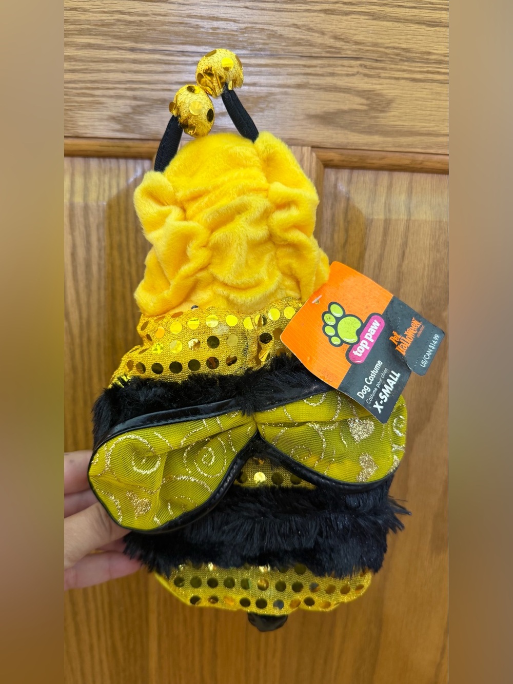 NWT TOP PAW Halloween Bumblebee Pet Costume with Sparkle Wings Size XS 🐝
